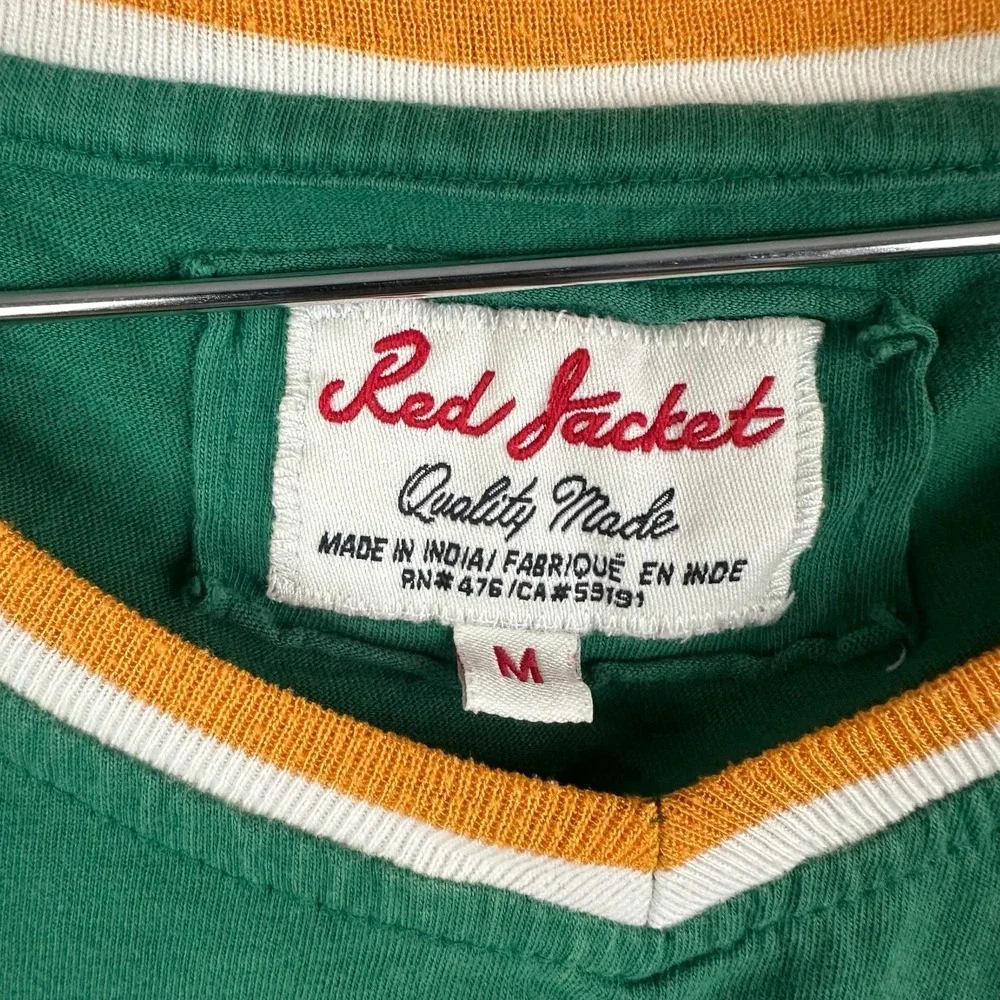 Oakland Athletics Shirt Mens Medium MLB Baseball Retro Tee‎ Red Jacket Style